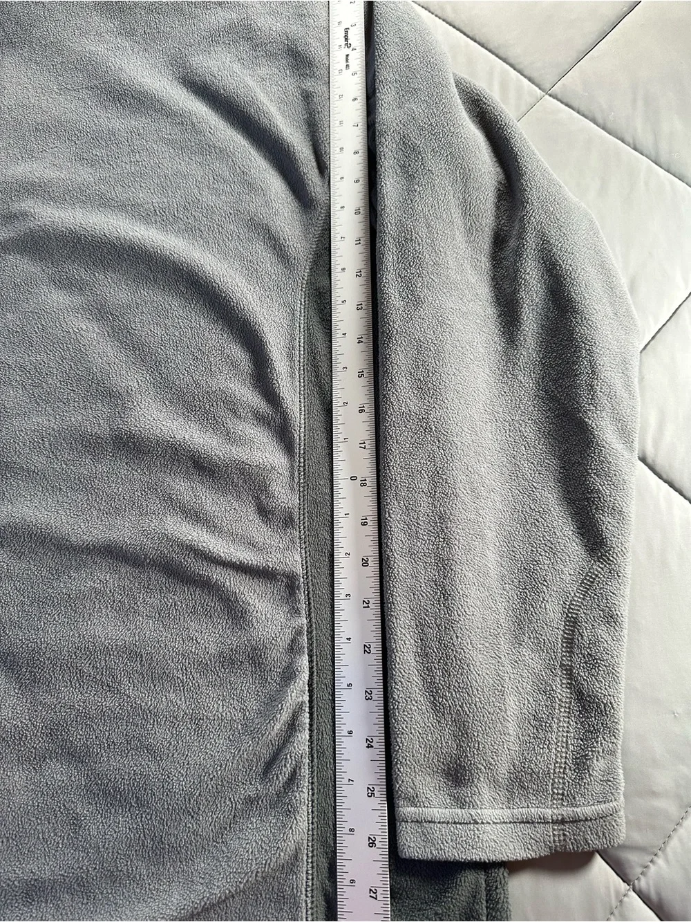 Columbia Light Gray Quarter-Zip Fleece Pullover 3X - Picture 10 of 12